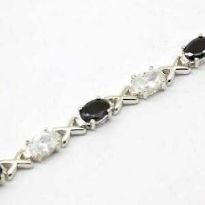 【送料無料】ジュエリー・アクセサリー ブラックシルバージルコネビソウブレスレット925 argent noir amp; zircone bisou bracelet par toc