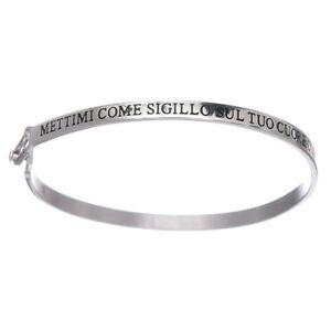 【貨物輸送無料】宝飾品・付属物 腕輪bracelet amen esclave avec inscriptions argent 925