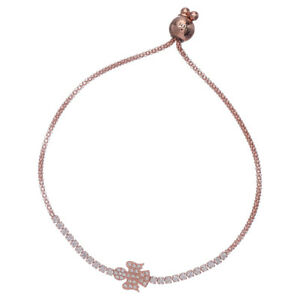 【貨物輸送無料】宝飾品・添え物 シルバーブレスレットピンクジルコンbracelet argent 925 ange rose et zircons blancs amen