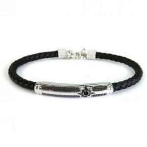 【送料無料】ジュエリー・アクセサリー ブラッチャーレザンカンウオモアルジェントネロbracciale zancan uomo esb039ne argento nero