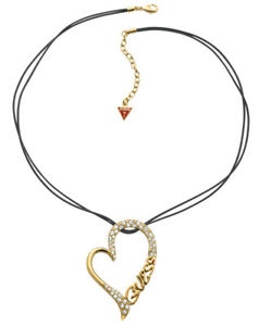 【送料無料】ジュエリー・アクセサリー ネックレスネックレスゴールドハートファブリックguess collier collier ubn71265 tissu avec or c?ur|hokushin