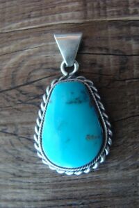 【送料無料】ジュエリー・アクセサリー ナバホシルバージュエリースターリングターコイズnavajo bijoux argent sterling turquoise pendant
