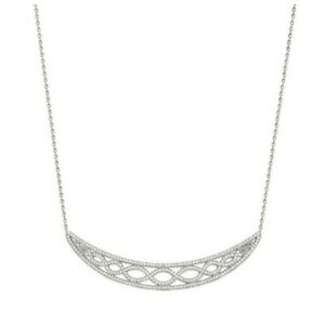 【送料無料】ジュエリー・アクセサリー シルバーネックレスジルコニウムメッシュcollier en argent massif 925 rhodie maille tressee torsadee pave en zirconium