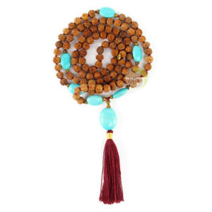 【送料無料】ジュエリー・アクセサリー カラーマラルドシャターコイズオルビジュヨガアイシヴァcollier mala rudraksha turquoise amp; orbijoux yoga oeil shiva meditation