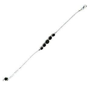 【送料無料】ジュエリー・アクセサリー シルバーオンニクスブレスレットbracelet onyx argent