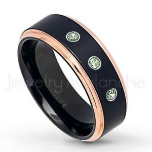 【送料無料】ジュエリー・アクセサリー アレクサンドルリングトーンチタニウムリングjuin naissance 021ctw alexandrite 3stone bague, 8mm 2tone titane bague tm579