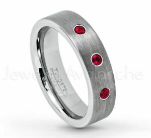 【送料無料】ジュエリー・アクセサリー ルビーリングブラシパイプタングステンカップ021ctw rubis 3stone bague, brosse tuyau coupe tungsten juillet naissance 019