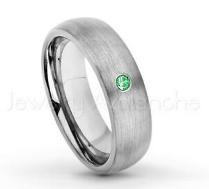【送料無料】ジュエリー・アクセサリー ツァボライトリングブラッシュドドームタングステンリング007ct tsavorite bague, 6mm brosse dome tungsten bague, janvier naissance 060