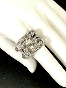 【送料無料】ジュエリー・アクセサリー メトロポリタンシルバースターリングダブルカートゥーシュリング1976 metropolitan museum art mma argent sterling double cartouche bague sz 575