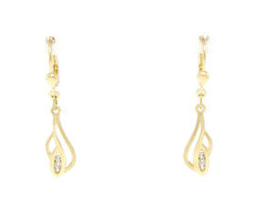 【送料無料】ジュエリー・アクセサリー スターリングシルバーゴールドメッキジルコネイヤリングboucles doreilles en 925 sterling argent plaque or zircone