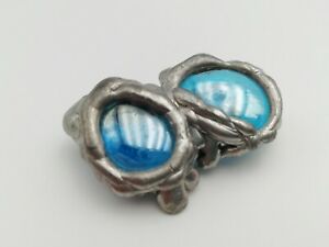 【送料無料】ジュエリー・アクセサリー スズガラスヴィンテージブローチアーティストジュエリーbijoux dartiste broche vintage en etain soude et verre