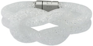 【送料無料】ジュエリー・アクセサリー スワロフスキースターダストホワイトノットナイロンチューブクリスタルブレスレットswarovski stardust n?ud blanc nylon tube cristal bracelet pour femme 5150128