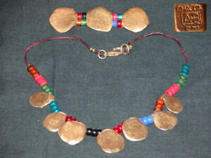 【送料無料】ジュエリー・アクセサリー ジョリコリアーバレットチャコックヴィンテージjoli collier barette signes chacok ab 1991 vintage