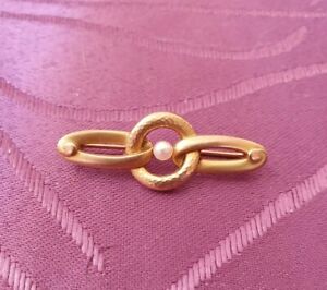 【送料無料】ジュエリー・アクセサリー パールトップゴールドブローチor broche avec perle top｜hokushin