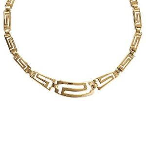 【送料無料】ジュエリー・アクセサリー メッキリングカラーエトルスクファッションcollier en plaque or anneau maille etrusque finement ciselee mode