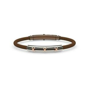 【送料無料】ジュエリー・アクセサリー ブラッチャーレコメトウブロウアッキオマローンbracciale comete uomo ubr798 acciaio marrone