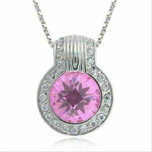 【送料無料】ジュエリー・アクセサリー シルバースターリングローズラウンドサークルブリオレットペンダントargent sterling rose cz rond cercle briolette pendentif