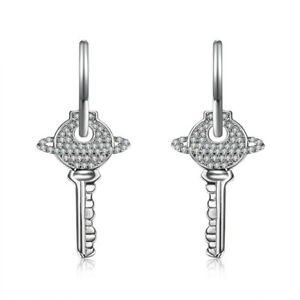 【送料無料】ジュエリー・アクセサリー イヤリングアールデコクレオールサークルキーリングゴールドメッキboucles doreilles art deco creole cercle anneau clef plaque or cz g6 151