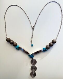 【送料無料】ジュエリー・アクセサリー ブラシシルバーメタリックラウンドビーズネックレスn 94 ? collier de perles rondes metalliques couleur argent brosse 61cm