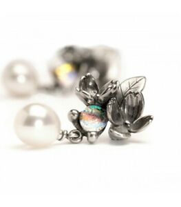 【貨物輸送無料】宝飾品・添え物 アルジェントフィオーリトロルビーズオレッキーニエパールタゲアオリジナルtrollbeads orecchini インチ argento fiori e perle tagea00001 originale