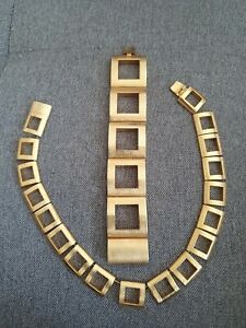 【送料無料】ジュエリー・アクセサリー ヘレナルビンスタインゴールドメタルブレスレットネックレスparure en metal dore helena rubinstein bracelet  collier