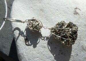 【送料無料】ジュエリー・アクセサリー ピリテスシルバーネックレスペンダントcollier argent et pendentif de pyrites brutes