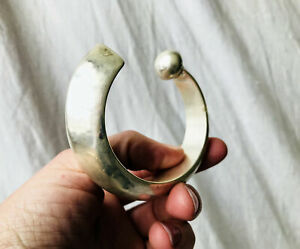 【貨物輸送無料】宝飾品・付属物 タイカレンヒルビッグシルバースターリングシンプルブレスレットgros argent sterling simple bracelet from the karen colline tribu de thailande その他-男女兼用アクセサリー