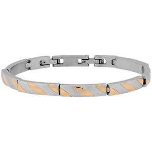 【送料無料】ジュエリー・アクセサリー ビコロールロゼステンレスレディースブレスレットbracelet pour femme inox bicolore rose 21cm 7049710621