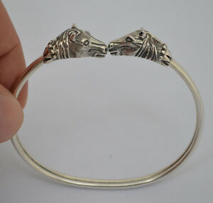 【貨物輸送無料】宝飾品・佩び物 シルバーブレスレットシンボルギリシャhorse head silver bracelet  symbol of wealth  prosperity  ancient greece