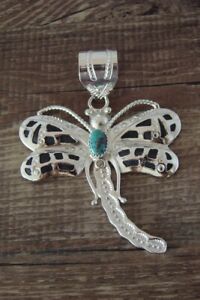 【送料無料】ジュエリー・アクセサリー ナバホシルバースターリングターコイズコートペンダントトンボnavajo argent sterling turquoise revetement pendentif libellule a