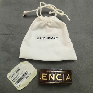 【貨物輸送無料】宝飾品・付属物 ブラウンレザーバレンシアガブレスレットラベルナインbracelet balenciaga en cuir marron  neuf avec etiquette  valeur 225? 男女兼用アクセサリー-その他-ジュエリー・アクセサリー