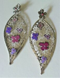 【送料無料】ジュエリー・アクセサリー ガスジュエリーイヤリングスワロフスキークリスタルシートユーロgas bijoux boucles doreilles feuille cristal swarovski xxl neuves valeur 290 ?