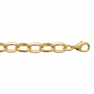 【貨物輸送無料】宝飾品・添え物 ゴールドメッキリングワイドメッシュブレスレットbracelet large maille en plaque or anneaux ovales