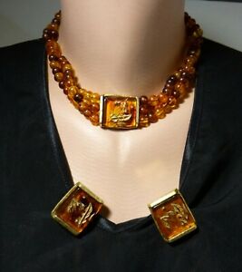 【送料無料】ジュエリー・アクセサリー イサキヴィンテージparure vintage signe isaki