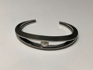 【送料無料】ジュエリー・アクセサリー スチールスレーブブレスレットスチールブレスレットパールパールneuf  bracelet esclave en acier  acier bracelet  avec perles pearl