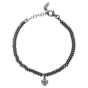 【送料無料】ジュエリー・アクセサリー エンジェルブラックローディエシルバーブレスレットbracelet argent 925 rhodie noir amen et ange