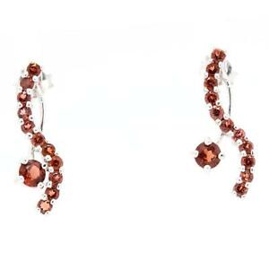 【貨物輸送無料】宝飾品・添え物 ガーナットイヤリングシルバーboucles doreille grenat  argent 925