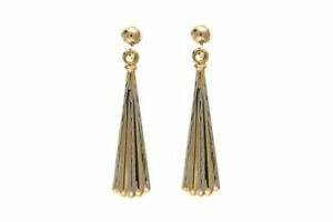 【送料無料】ジュエリー・アクセサリー ゴールデンカラードロップ9ct dore 2 couleur goutte