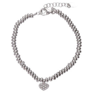 【送料無料】ジュエリー・アクセサリー シルバーブレスレットロディエジルコンハートbracelet amen argent 925 rhodie et coeur zircons