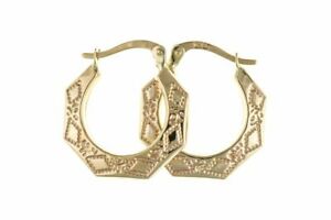 【送料無料】ジュエリー・アクセサリー ゴールドイヤリングクレオールモチーフ9ct or boucles doreilles creoles motif