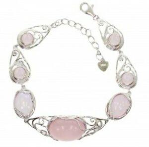 【送料無料】ジュエリー・アクセサリー シルバーピンククォーツブレスレットbracelet quartz rose argent