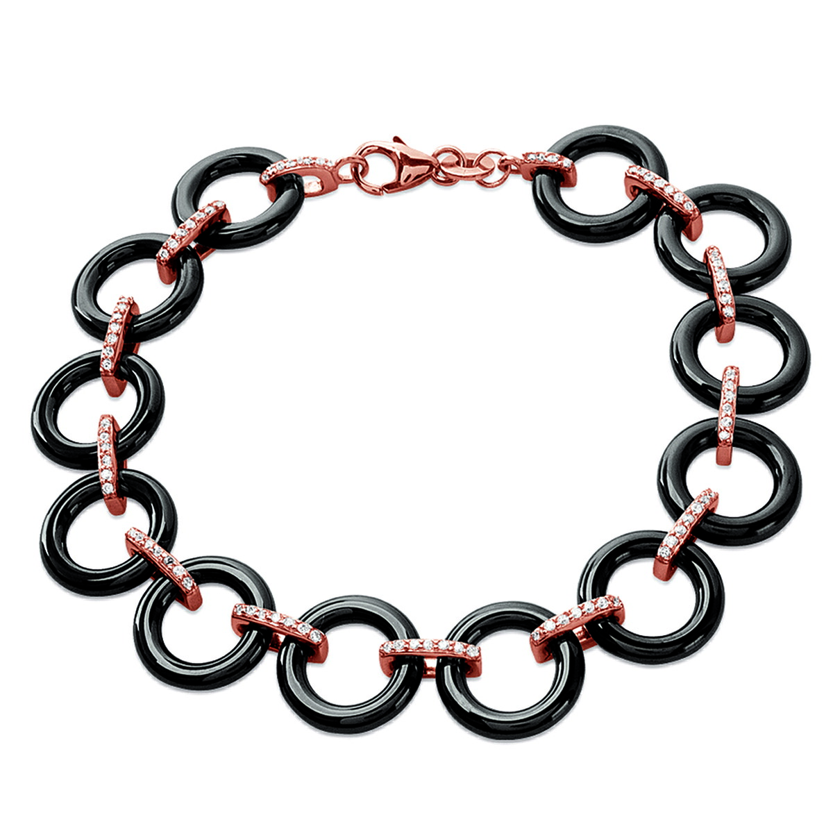 【送料無料】ジュエリー・アクセサリー リリーゴールドメッキブレスレットゴールデンブラックロゼles tresors de lily [l6309] bracelet plaque or sissi noir dore rose 18