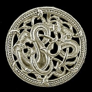 【貨物輸送無料】宝飾品・付属物 バイキングパターンジェリングスティルシルバーmotif viking dans jellingstil 925er argent