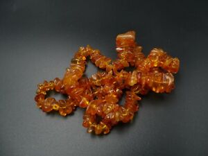 【送料無料】ジュエリー・アクセサリー パールズアンバーネックレスジャンパーcollier perles ambre sautoir belle longueur belle couleur vive
