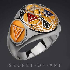 【貨物輸送無料】宝飾品・添え物 ヨークフリーソニックリングライトシルバーロッジメイソンリーyork rite ring maconnique argent 925 ordre des templiers chevaliere loge macon