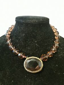【貨物輸送無料】宝飾品・佩び物 コリアーパールガラス??collier noue main  perles verre translucide  ancien fermoir  annees 40  50??