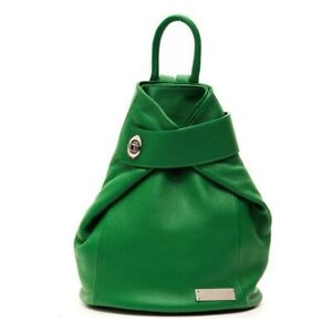 【貨物輸送無料】宝飾品・付属物 トラサルディハンドバッググリーンレザーsacamain femme trussardi cuir vert ジュエリー・アクセサリー-その他