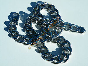 【貨物輸送無料】宝飾品・添え物 チェインコリアースチールグルメドクテシルバーchaine collier 60 糎 acier inoxydable maille gourmette extra large 16 粍 argente