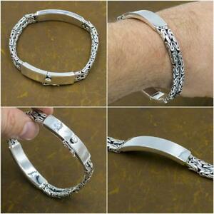 【送料無料】ジュエリー・アクセサリー ダブルバリチェーンスターリングシルバーメンズブレスレットdouble bali chain 925 sterling silver ag authentic genuine mens bracelet 8 10