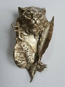 【送料無料】ジュエリー・アクセサリー プリティブローチトカゲウッドコックancienne jolie broche chat, lezard, plume et becasse